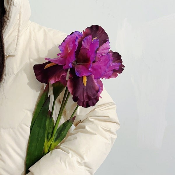 Artificial Irises, High Quality Iris Stems, Rustic Wildflower Decoration, Flower Arrangement, Home Decoration, Table Decoration