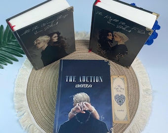 Set  The Auction & All The Wrong Things by LoverBicas – Dark Romance Collector Edition Gift for Book Lovers - Hardcover Romance