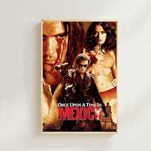 Era uma vez no México (2003) - Pôster do filme (estilo regular) Impressão artística, decoração de casa, pôster artístico para presente, pôster em tela