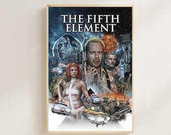 The Fifth Element Movie Poster: Sci-Fi Canvas Art Print,Room decor,Wall Art,Poster Gift,Film Fan Collection