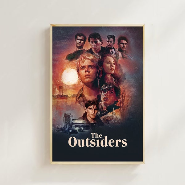 The Outsiders (1983)--Movie  Poster(Regular Style) Art Prints,Home Decor,Vintage Movie Poster,Canvas Poster