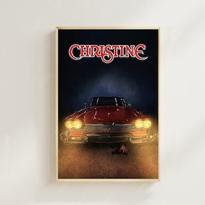 Christine (1983)--Pôster de filme (estilo regular)Impressão artística,Decoração para casa,Pôster de arte para presente,Arte de filme vintage,Pôster em tela