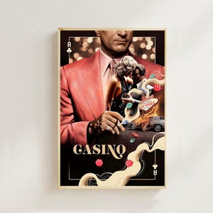 Casino (1995)- Filmposter (normale stijl) Kunstafdrukken, woondecoratie, kunstposter als cadeau: canvasposter