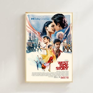 West Side Story (2021) - Impressão de pôster de filme, decoração para casa, pôster de arte para presente, arte de filme vintage, pôster de tela