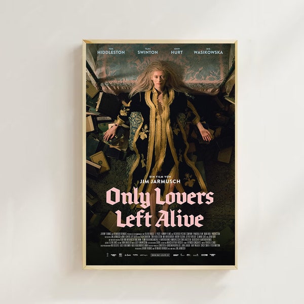 Only Lovers Left Alive (2013)--Póster de película (estilo regular), impresiones artísticas, decoración del hogar, póster de película vintage, póster de lienzo