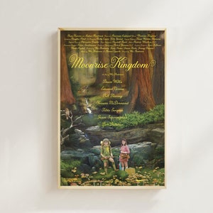 Moonrise Kingdom (2012) - Pôster de filme (estilo regular) Impressão artística, decoração para casa, pôster de arte para presente, pôster em tela