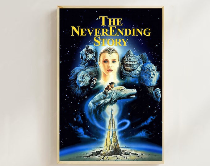 The NeverEnding Story (1984) -- Movie  Poster (Regular Style) Art Prints,Home Decor,Vintage Movie Poster, Art Poster for Gift，Canvas Poster