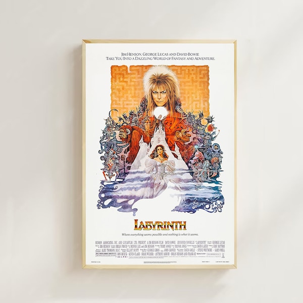 Labyrinth (1986)- Movie  Poster (Regular Style) Art Prints,Home Decor, Art Poster for Gift，Canvas Poster