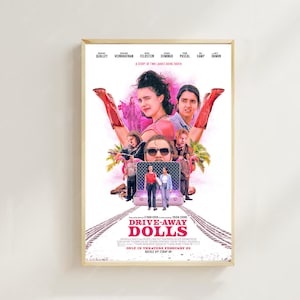 Drive-Away Dolls (2024) - Impressão de arte de pôster de filme, decoração para casa, pôster de arte para presente, arte de filme vintage, pôster de tela