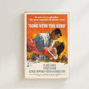 E o vento levou - pôster de filme (estilo regular) impressões de arte, decoração para casa, pôster de arte para presente, pôster vintage, pôster em tela
