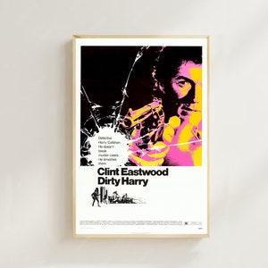 Dirty Harry (1971)--Movie  Poster(Regular Style) Art Prints,Home Decor,Vintage Movie Poster,Canvas Poster
