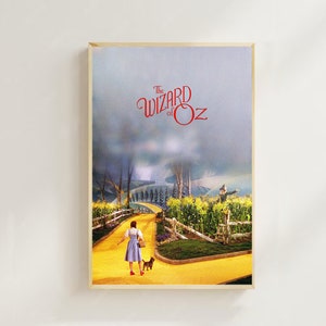 O Mágico de Oz (1939) - Pôster de filme (estilo regular), impressões artísticas, decoração para casa, pôster de filme vintage, pôster em tela