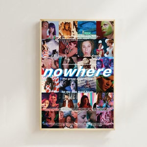 Nowhere - Pôsteres de filme (estilo regular), impressões artísticas, decoração para casa, pôster de filme vintage, pôster em tela