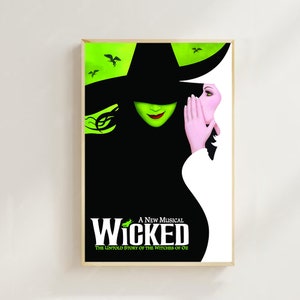 Póster de película Wicked (estilo normal), impresiones artísticas, decoración del hogar, póster artístico para regalo, póster en lienzo