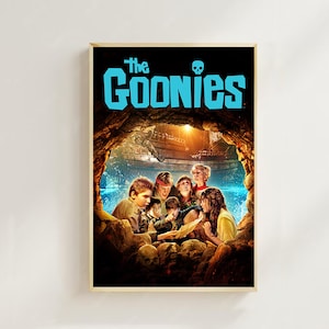 Os Goonies (1985) - Impressão artística de pôster de filme (estilo regular), decoração de casa, pôster de arte para presente, pôster em tela