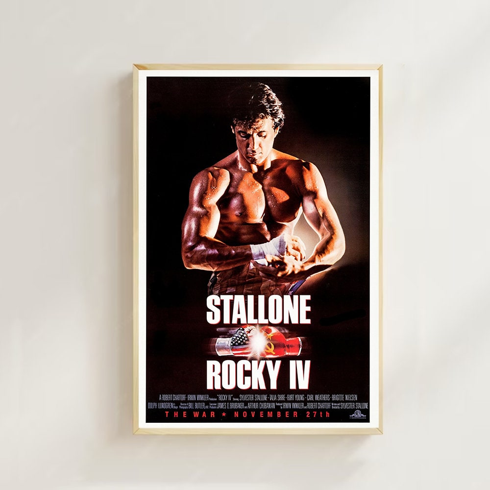Rocky IV (1985)--Movie  Poster(Regular Style) Art Prints,Home Decor,Vintage Movie Poster,Canvas Poster