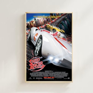 Speed Racer (2008)--Pôster de filme (estilo regular) Impressões de arte, decoração para casa, pôster de filme vintage, pôster de tela