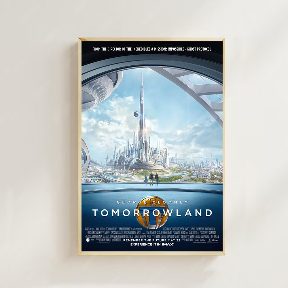 Tomorrowland Movie Poster: Vintage Film Art, Home Decor Canvas