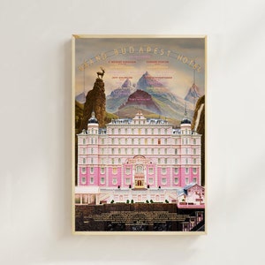 O Grande Hotel Budapeste - Pôsteres de Filme (Estilo Regular) Impressões Artísticas, Decoração de Casa, Pôsteres de Filmes Vintage, Pôsteres de Arte para Presente, Pôsteres em Tela
