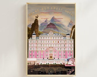 The Grand Budapest Hotel Movie Poster: Vintage Canvas Art Print,Room Decor,Wall Art,Poster Gift,Film Fan Collection