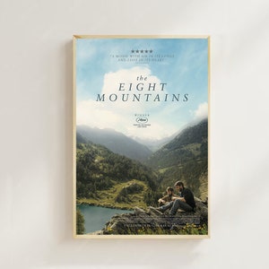 The Eight Mountains (2022)--Pôster de filme (estilo regular)Impressão artística,Decoração para casa,Pôster de arte para presente,Arte de parede,Arte de filme vintage,Pôster em tela