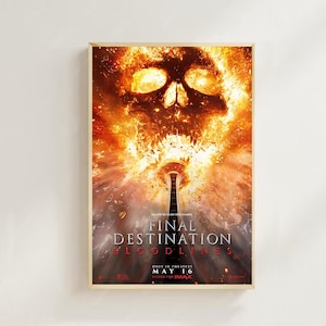 Final Destination Bloodlines (2025) - Impressão de pôster de filme, decoração para casa, pôster de arte para presente, arte de filme vintage, pôster em tela