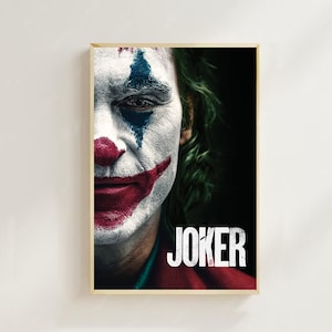 Pôster do filme Joker (estilo regular) Impressão artística, decoração para casa, pôster de arte para presente, pôster em tela