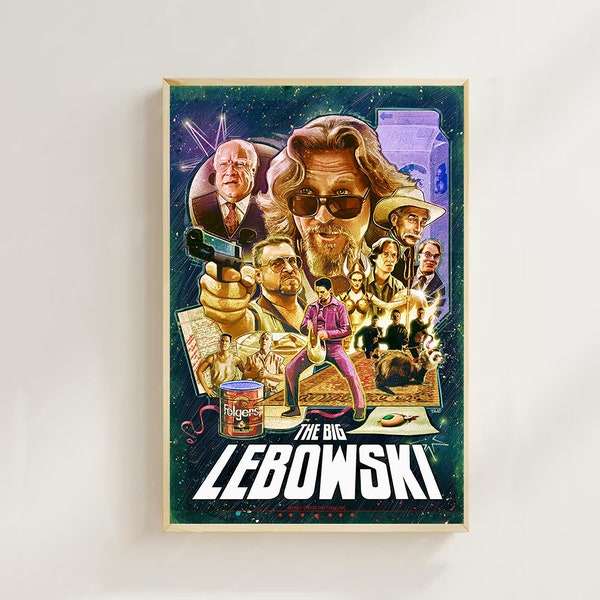 The Big Lebowski (1998)--Movie Poster (Regular Style) Art Printing,Home Decor,Art Poster for Gift, Vintage Film Art，Canvas Poster