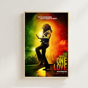 Bob Marley One Love--Filmposter (normale stijl) Kunstafdrukken, woondecoratie, vintage filmposter, canvas poster