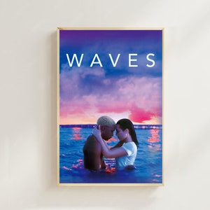Waves (2019) - Cartaz de filme (estilo regular) impressões de arte, decoração para casa, cartaz de arte para presente, cartaz de tela