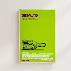 Sideways (2004)--Pôster de filme (estilo regular) Impressões de arte, decoração para casa, pôster de filme vintage, pôster de tela
