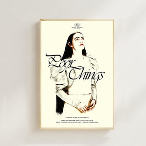 Poor Things (2023) - Impressão de pôster de filme, decoração para casa, pôster de arte para presente, arte de filme vintage, pôster de tela