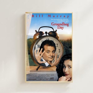 Dia da Marmota (1993) -- Pôster de filme (estilo regular) Impressão de arte, decoração de casa, pôster de arte para presente, arte de filme vintage, pôster de tela