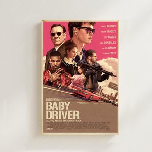 Baby Driver (2017): póster de película (estilo regular), impresiones artísticas, póster de película vintage, decoración del hogar, póster artístico para regalo, póster en lienzo