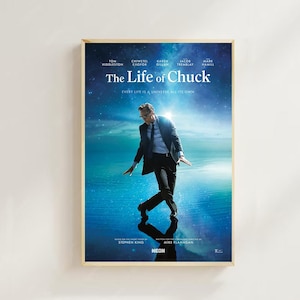 A Vida de Chuck (2025) - Impressão artística de pôster de filme (estilo regular), decoração de casa, pôster de arte para presente, pôster em tela