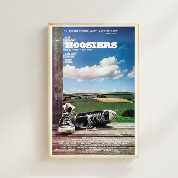 Hoosiers (1986)--Movie  Poster (Regular Style) Art printing,Home decor,Art Poster for Gift, Vintage Film Art，Canvas Poster
