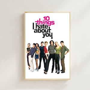 10 Coisas que Eu Odeio em Você (1999) - Pôster de Filme (Estilo Regular)Impressão de arte, Decoração para casa, Pôster de arte para presente, Pôster em tela