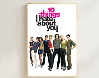 10 Dinge, die ich an dir hasse (1999) - Filmplakat (Regular Style) Kunstdruck, Home Decor, Kunst Poster für Geschenk (Leinwand Poster)