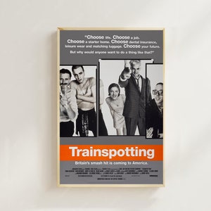 Trainspotting (1996) - Pôster de filme (estilo regular), impressões artísticas, decoração para casa, pôster de filme vintage, pôster em tela