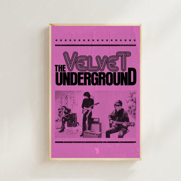 The Velvet Underground - Affiche de musique (style classique), décoration d'intérieur, affiche d'art pour cadeau, affiche sur toile