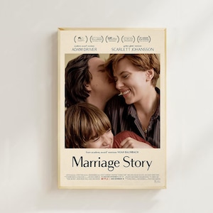 Marriage Story (2019) - Filmplakat (regulärer Stil) Kunstdrucke, Wohnkultur, Vintage Filmplakat, Leinwandplakat