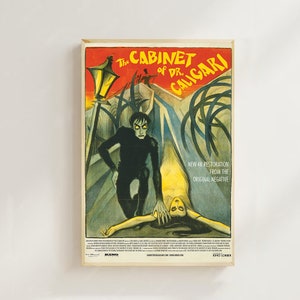 The Cabinet of Dr. Caligari (1920)--Movie  Poster(Regular Style) Art Prints,Home Decor,Vintage Movie Poster,Canvas Poster