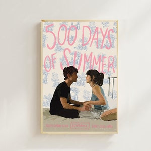 500 Dias com Ela (2009) - Pôster de Filme (Estilo Regular)Impressão de Arte, Decoração de Casa, Pôster de Arte para Presente, Pôster de Tela