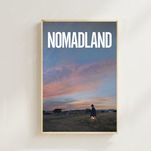 Nomadland (2021) - Pôster de filme (estilo regular) Impressão artística, decoração para casa, pôster de arte para presente, pôster em tela