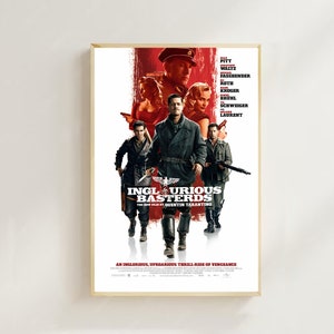 Inglourious Basterds (2009) - Filmplakat (regulärer Stil) Kunstdrucke, Wohnkultur, Kunstplakat für Geschenk, Vintage Filmkunst, Leinwandplakat