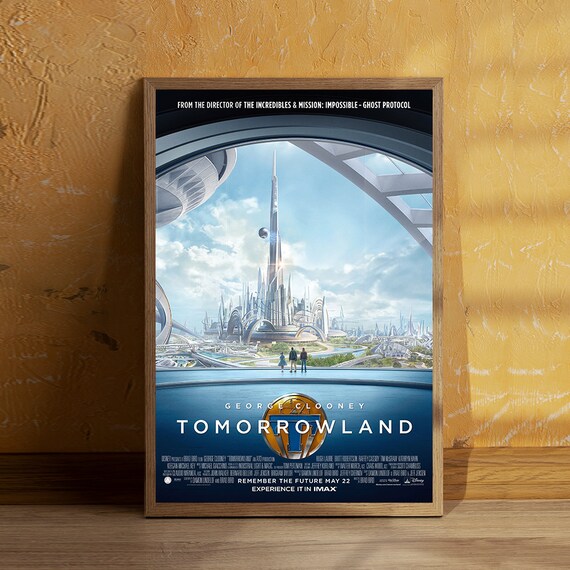Tomorrowland Movie Poster: Vintage Film Art, Home Decor Canvas