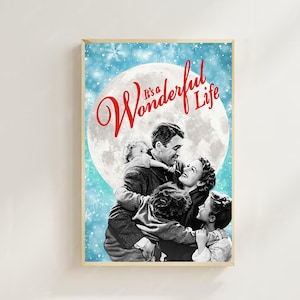 It&#39;s a Wonderful Life - filmposter (reguliere stijl) Kunstafdrukken, woondecoratie, kunstposter als cadeau, vintage poster, canvas poster