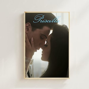 Priscilla (2023) - Impressão de arte de pôster de filme (estilo regular), decoração para casa, pôster de arte para presente, arte de filme vintage, pôster de tela