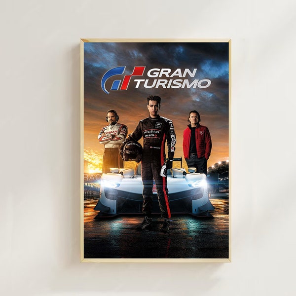 Gran Turismo (2023) - Affiche de film (style classique), impressions d'art, décoration d'intérieur, affiche d'art pour cadeau, affiche sur toile