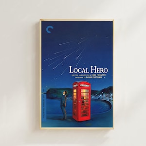 Héroe local (1983): póster de película (estilo regular), impresiones artísticas, decoración del hogar, póster de película vintage, póster en lienzo